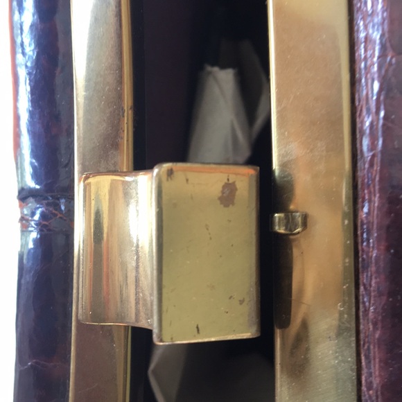 ★HP★ Vintage Crocodile Leather 1950’s Handbag - Picture 6 of 7